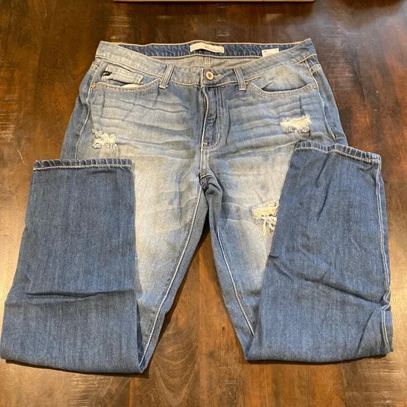 Kancan boyfriend heavy distressed jeans - Picture 1 of 5